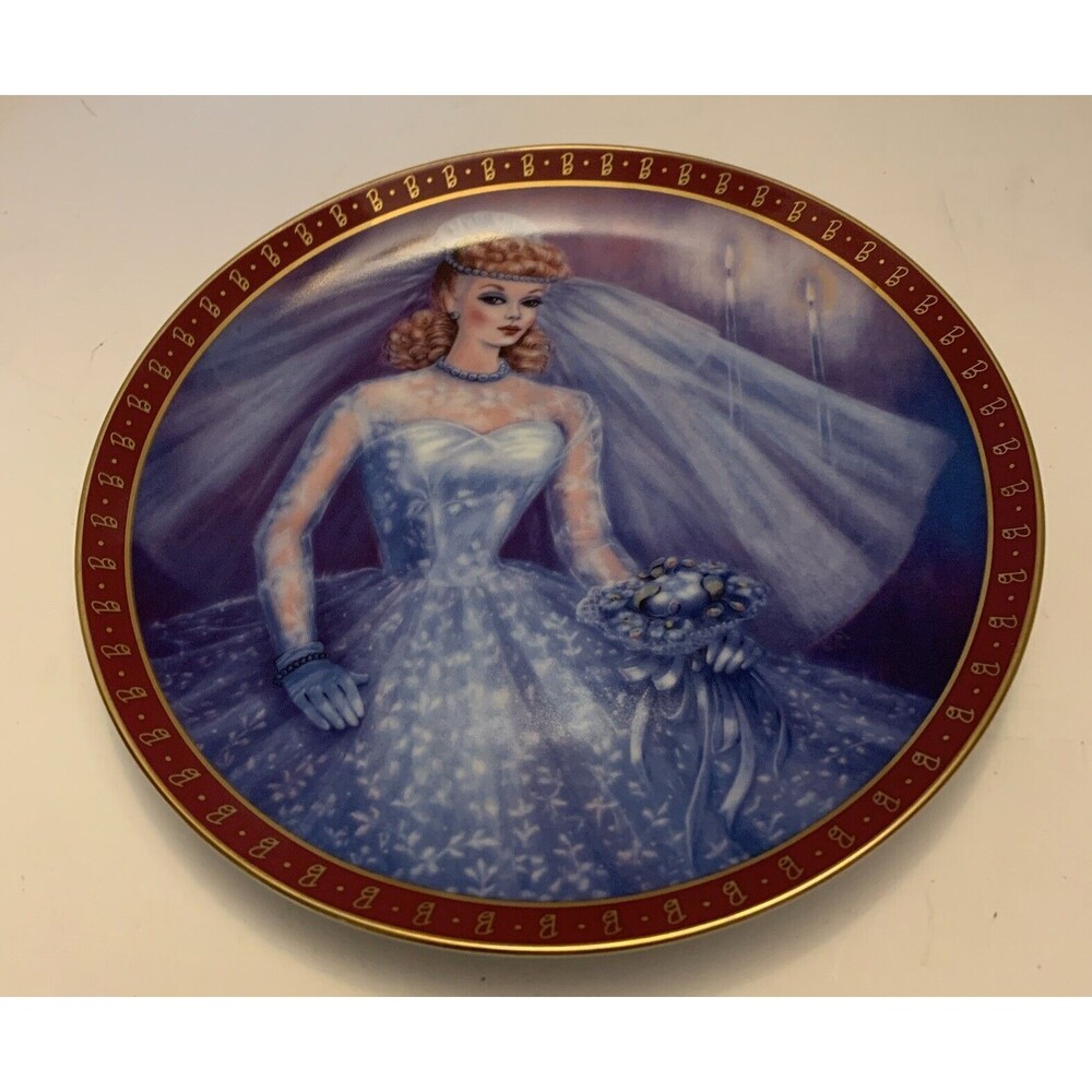 Vintage Collector Plate 1959 Barbie Bride To Be High Fashion Barbie Plate# G5165